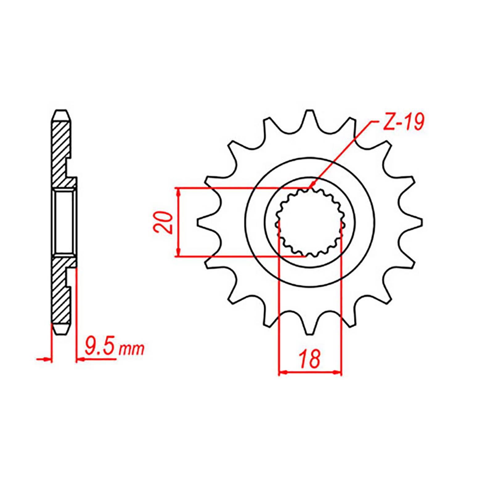 SPKT FRONT OE STEEL 268 13T #520 - Image 1