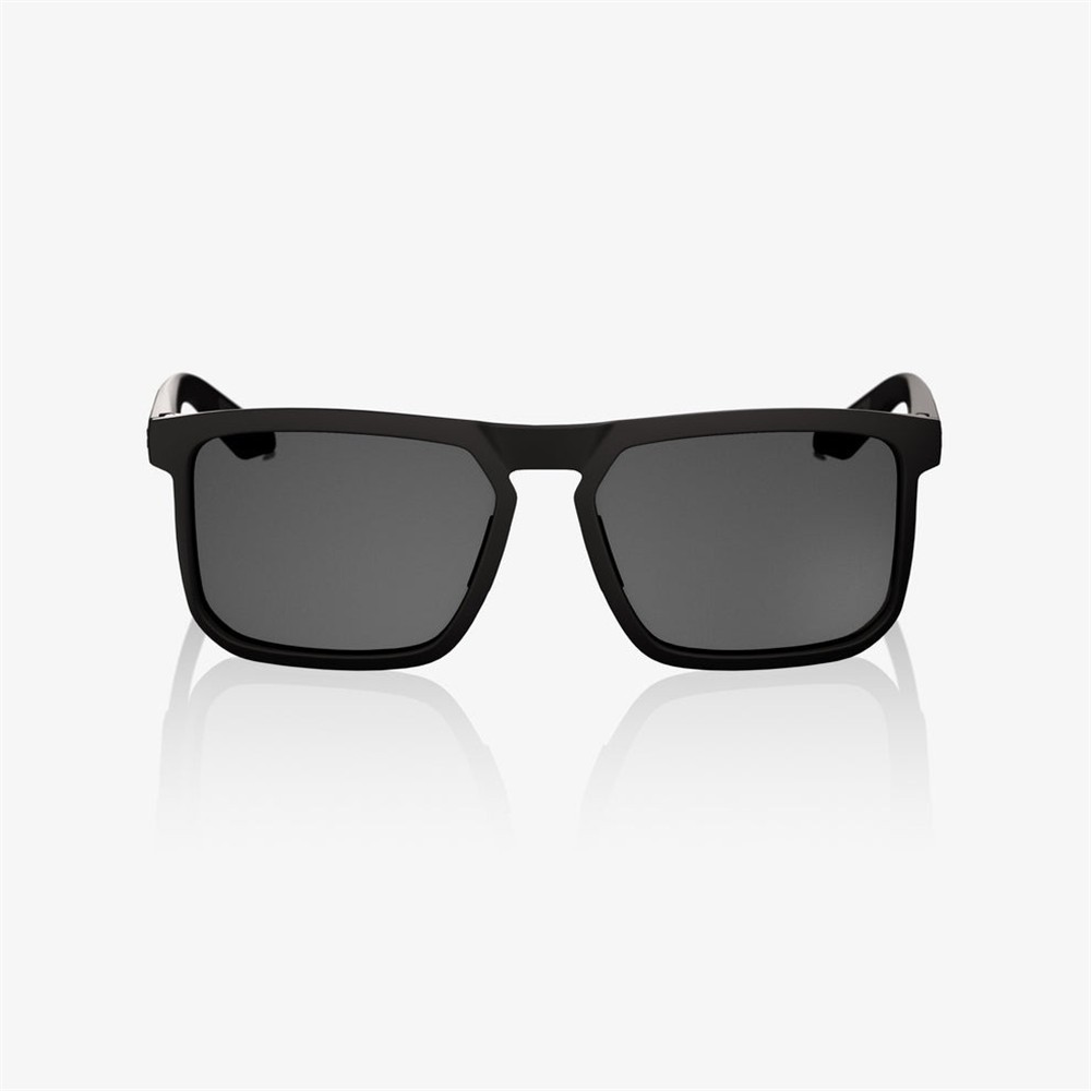 100% Renshaw Soft Tact Black Sunglasses Smoke Lens