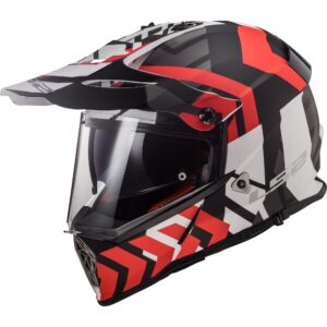 LS2 MX436 Pioneer Xtremem Adventure Helmet Matte Black/Red - Image 10