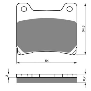 BRAKE PADS GOLDFREN SINTERED SPORTS GF015 - S3 ( PH28 ) - Image 1
