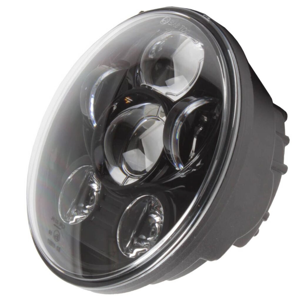 WHITES LED HEADLIGHT INSERT 5 3/4" with H4 Plug , e-mark