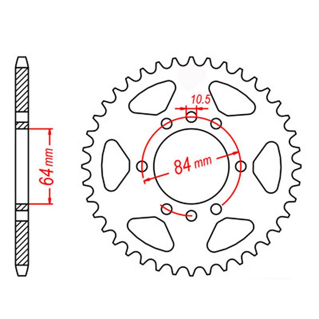 SPKT REAR OE STEEL 1826 40T #520