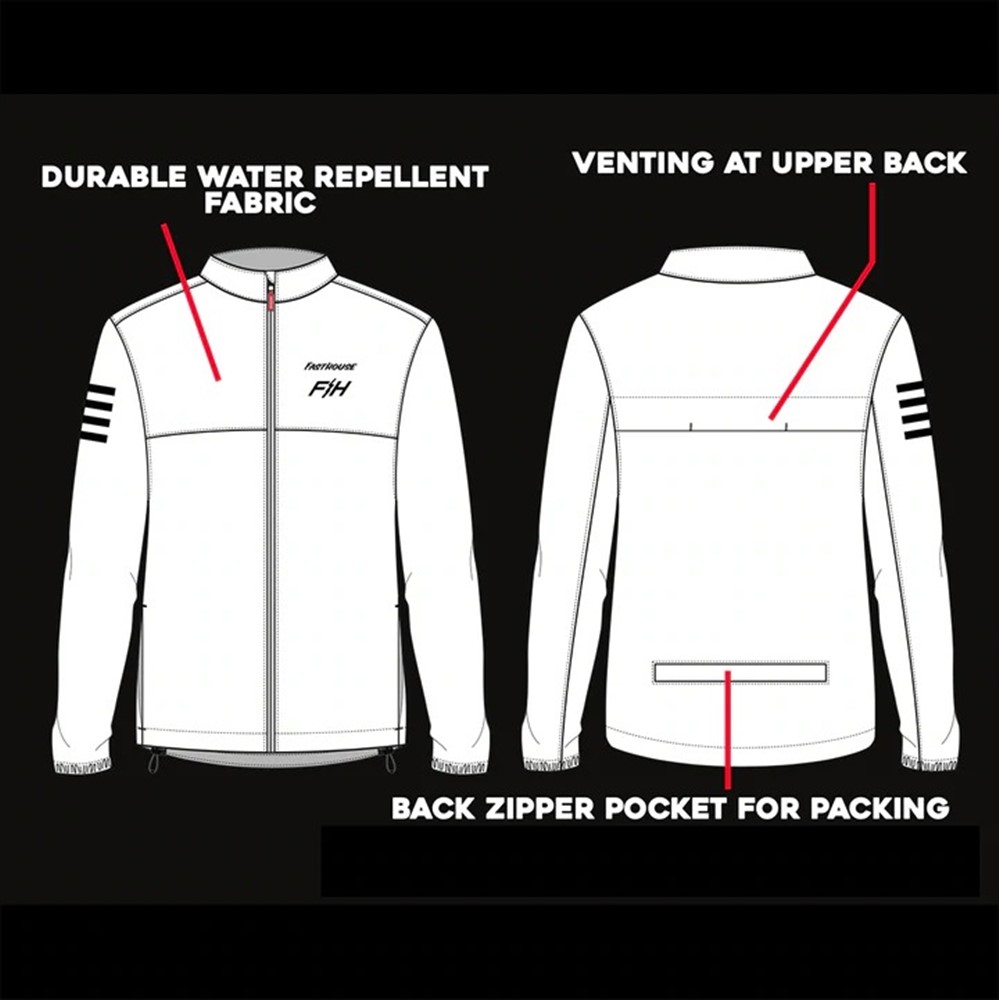 Fasthouse Tracker Packable Windbreaker Black
