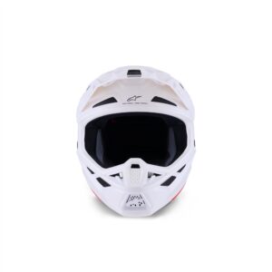 Alpinestars S-M7 Solid Motocross Helmet Gloss White - Image 3
