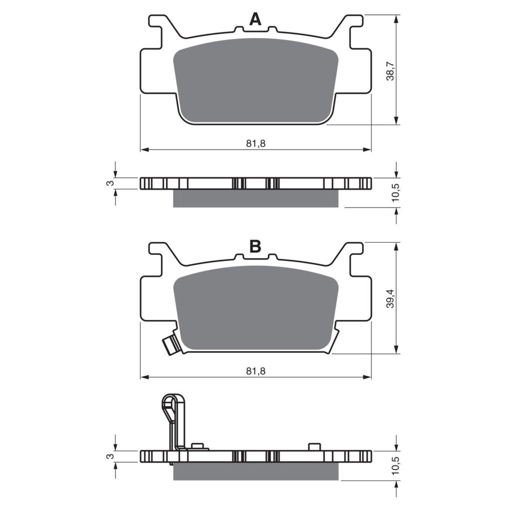 BRAKE PADS GOLDFREN OFFROAD RACING GF385 - K5 ( PR525 )