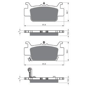 BRAKE PADS GOLDFREN OFFROAD RACING GF385 - K5 ( PR525 ) - Image 1