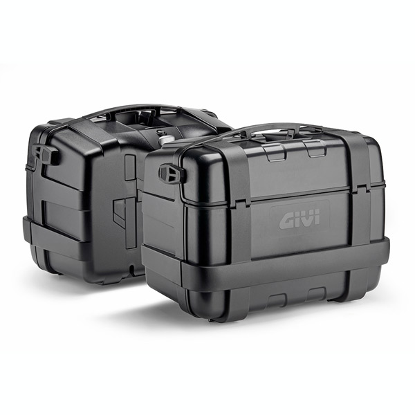 GIVI MONOKEY PANNIER PAIR (PL/PLR) 46LT TREKKER LITE BLACK (3 KEYS)