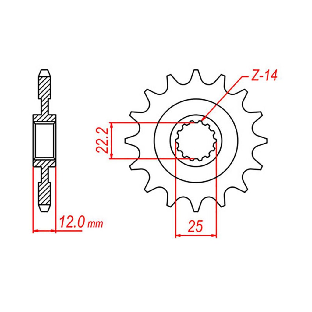 SPKT FRONT OE STEEL 715 13T #520