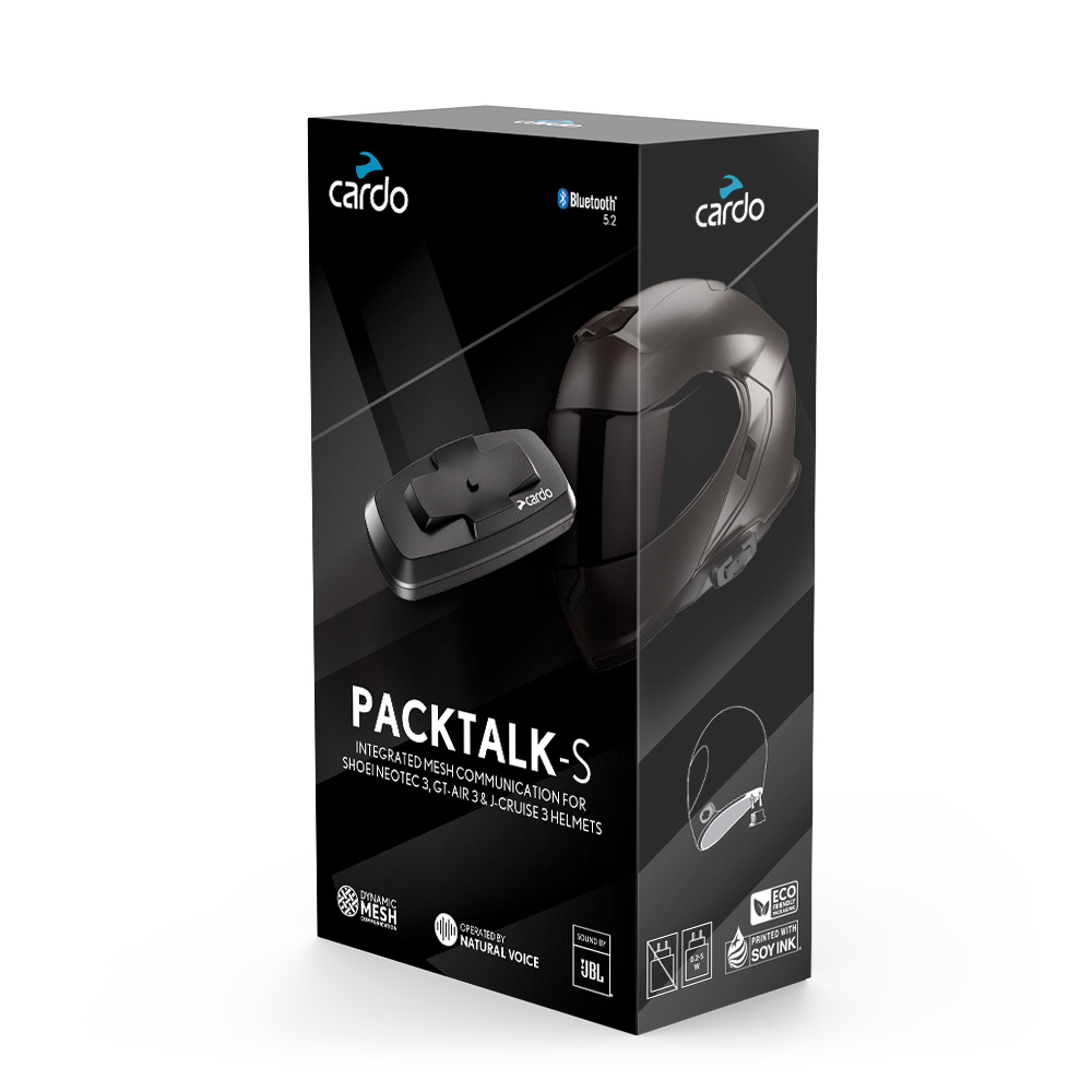 Cardo Packtalk-S - Single for Shoei Neotec 3 / GT-Air 3 / J-Cruise 3