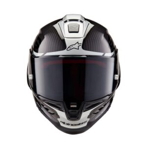 Alpinestars Supertech R10 Helmet Element Black Carbon/Silver/Black Gloss - Image 3