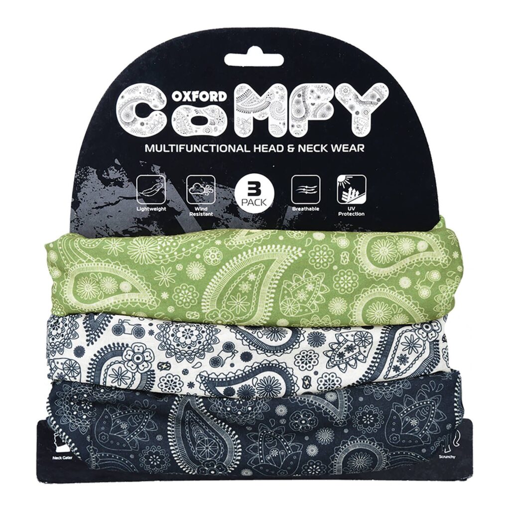 Head and Neck Wear Oxford Comfy 3 Pack Paisley