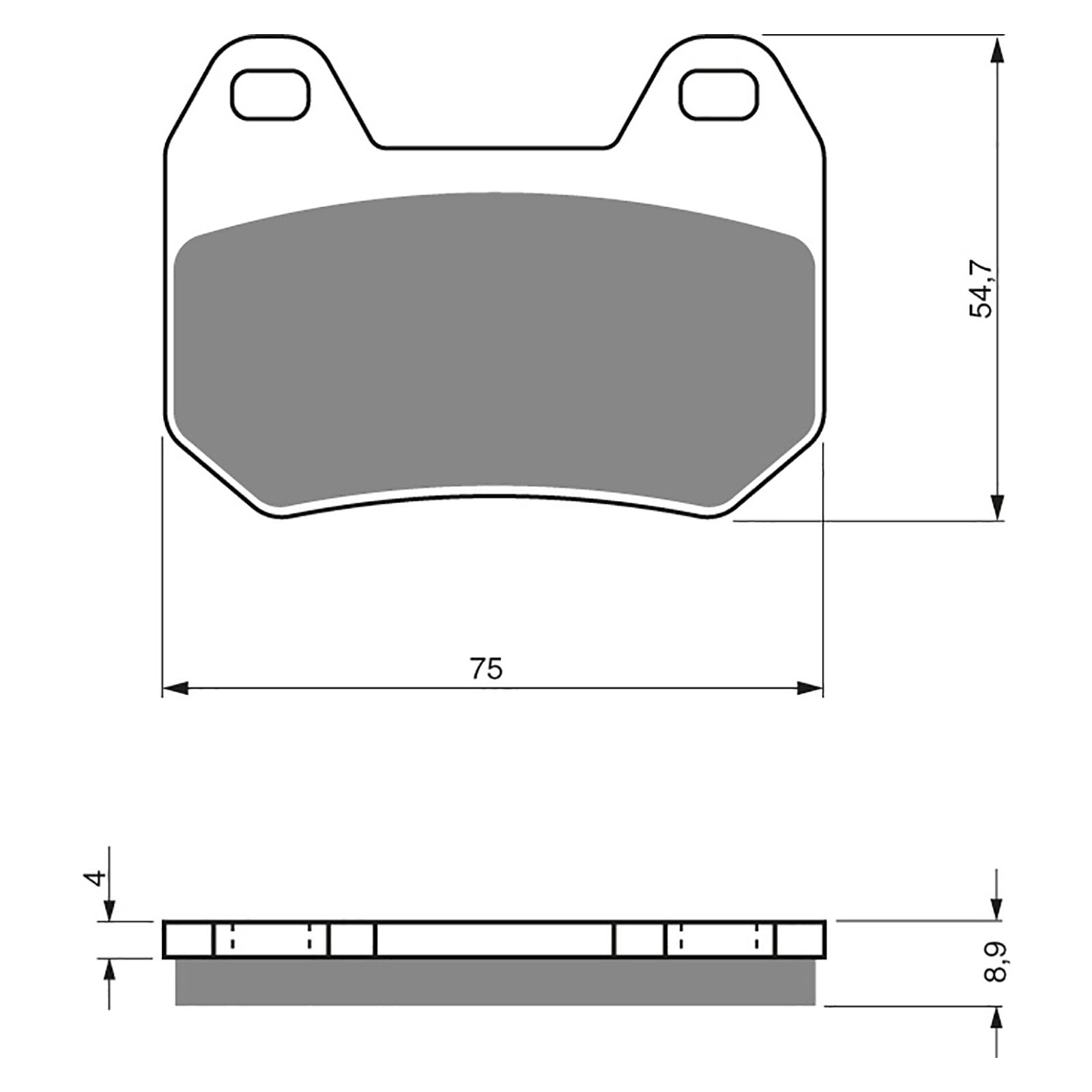BRAKE PADS GOLDFREN SINTERED SPORTS GF195 - S3 ( PH281 ) - Image 1