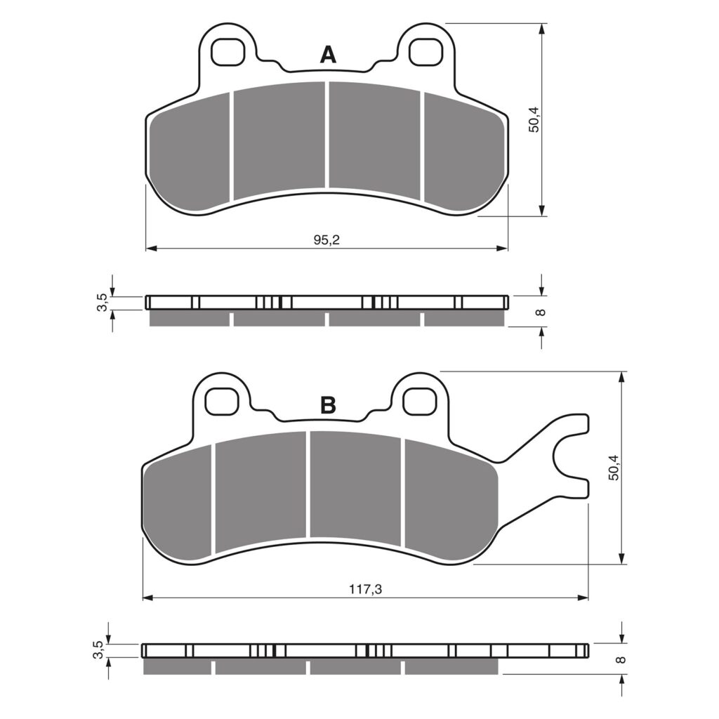 BRAKE PADS GOLDFREN OFFROAD RACING GF378 - K5 ( PR507 )