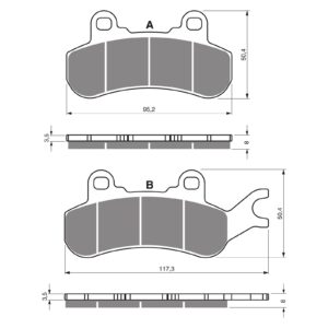 BRAKE PADS GOLDFREN OFFROAD RACING GF378 - K5 ( PR507 ) - Image 1