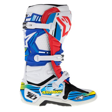 Alpinestars Tech-10 Graphics Blue/Cyan/Yellow