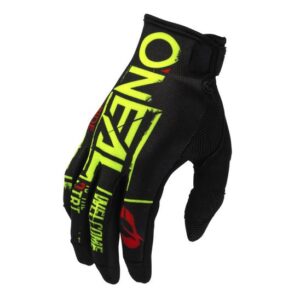 Oneal Mayhem Attack Motocross Gloves Youth Black/Neon-Yellow - Image 2