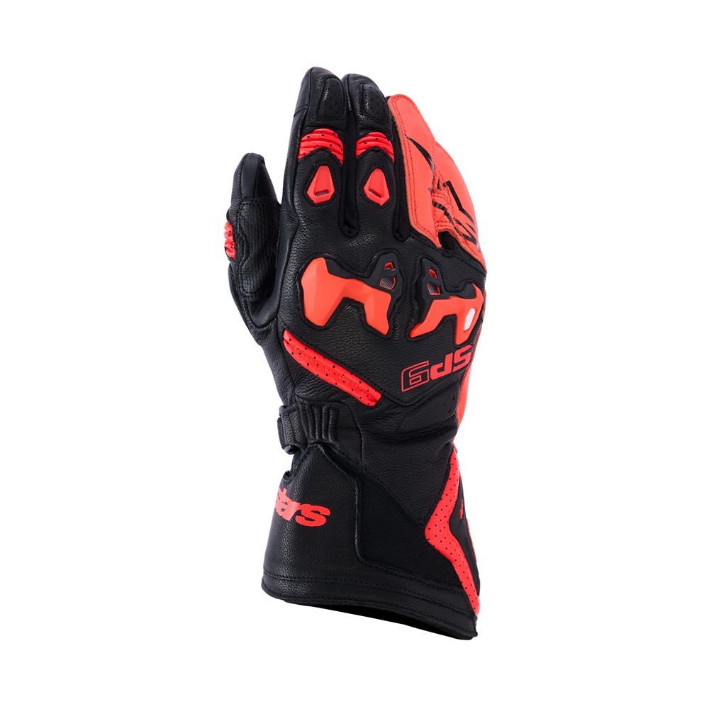 Alpinestars SP-9 Road Gloves Black/Red Fluoro
