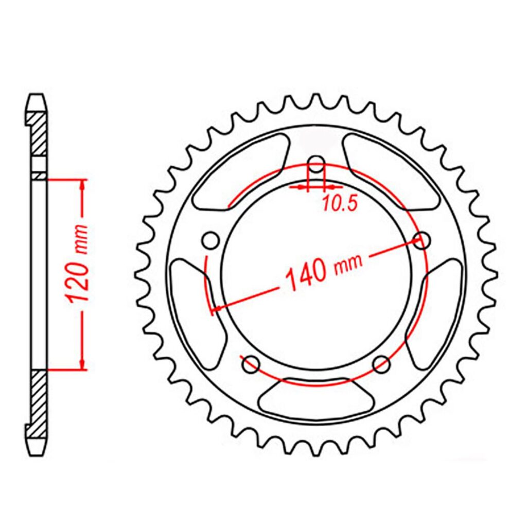 SPKT REAR OE STEEL 1792 39T #525