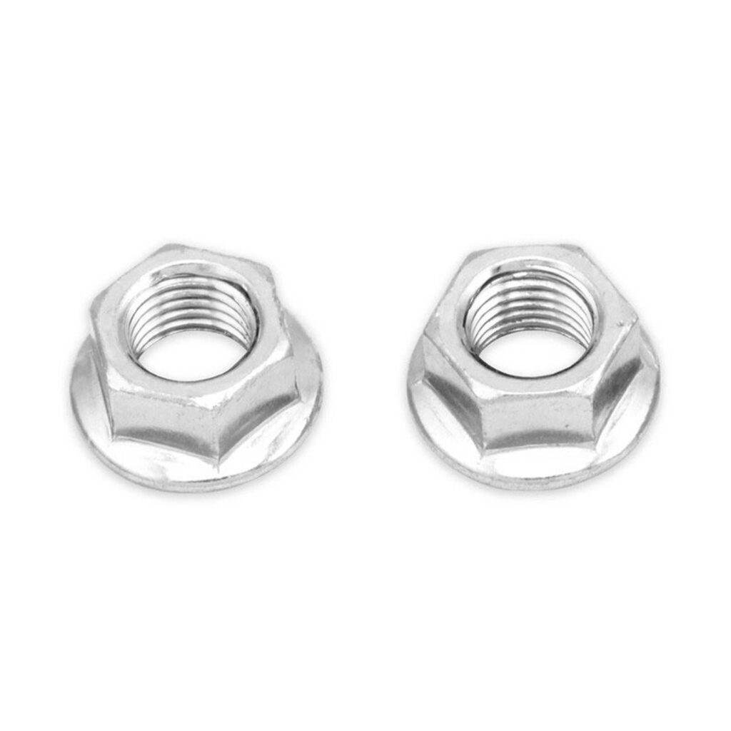 WHITES FLANGE NUT 10mm 14mm AF PKT=50 (thread pitch 10x1.25)