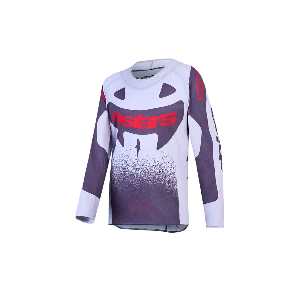 Youth Supertech Swan Jersey Light Lilac/Dark Gray/Red Fluoro M