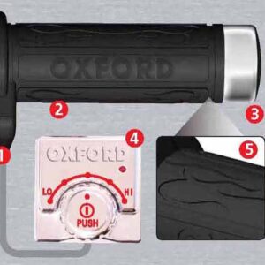 Oxford Hot Grips Cruiser (1 inch Bars) Chrome Switch - Image 1