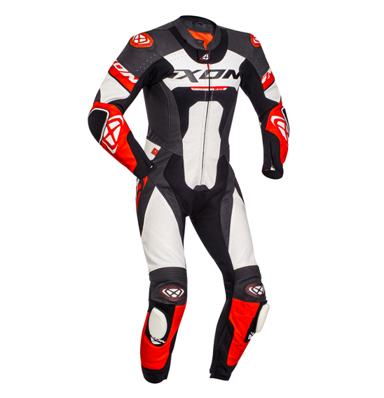 Ixon JACKAL 1pc Race Suit Black/White/Red