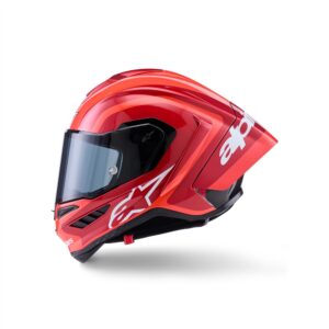 Alpinestars Supertech R10 Helmet Arius Black/White/Double Red Gloss - Image 2