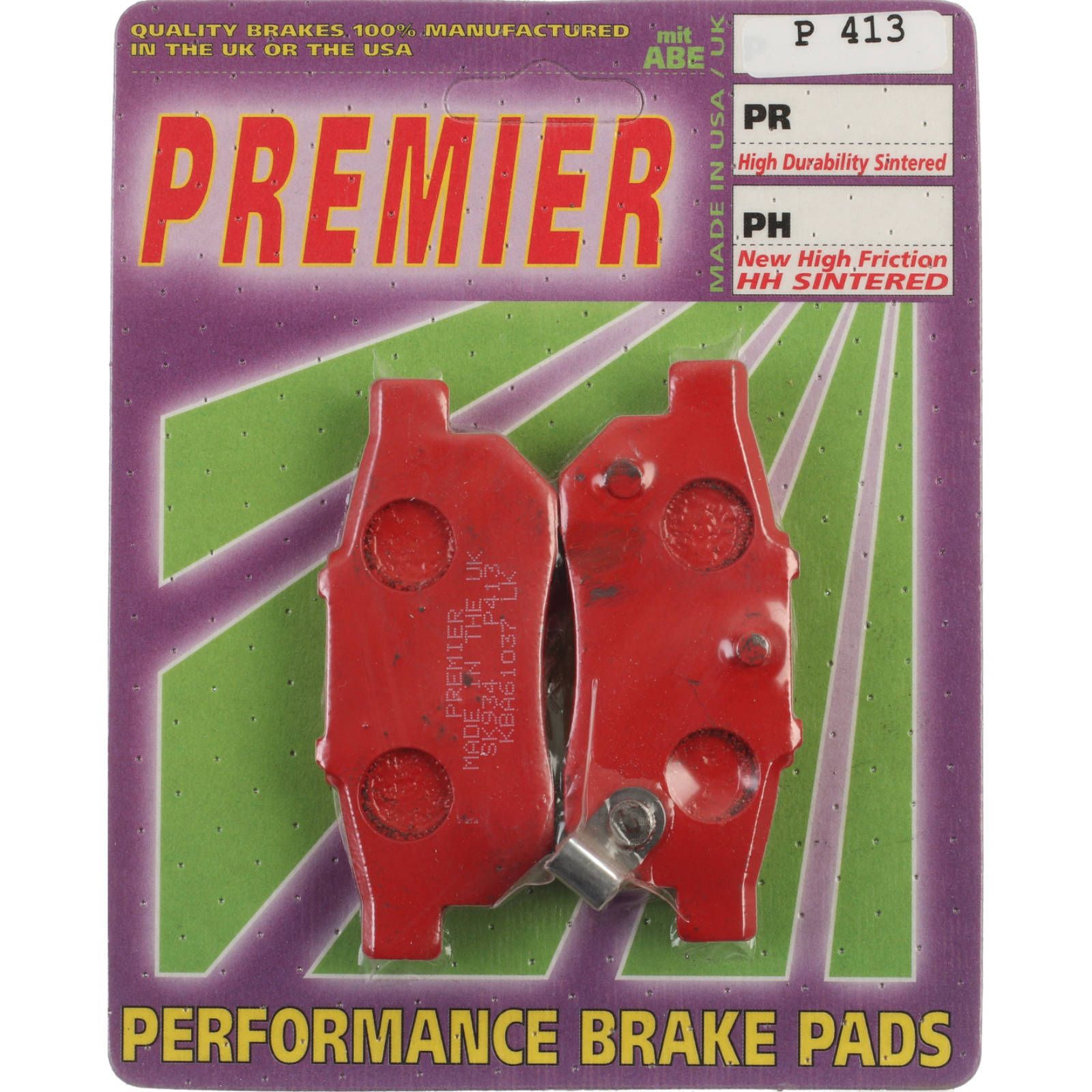 PREMIER BRAKE PADS P413 - HON - Image 1