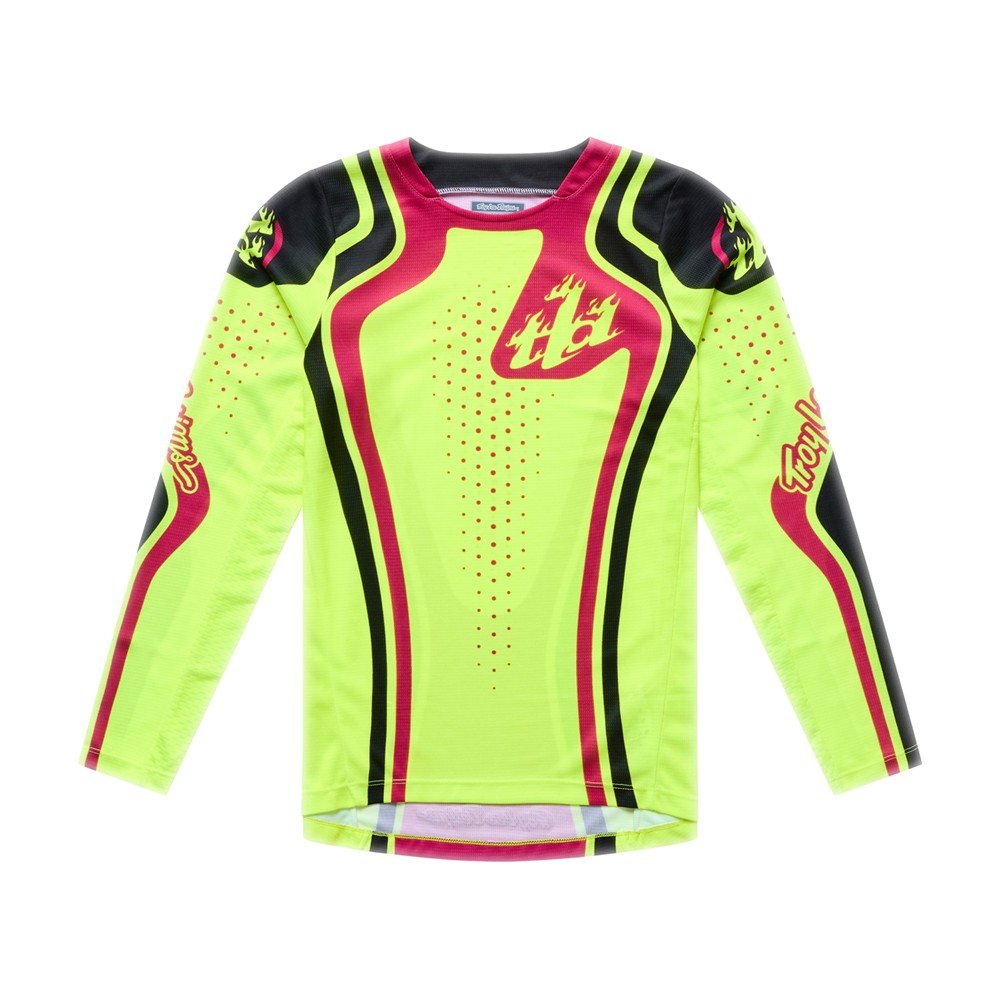 Troy Lee Designs GP Pro Roller Motocross Jersey Youth Flo Yellow/Fuchsia
