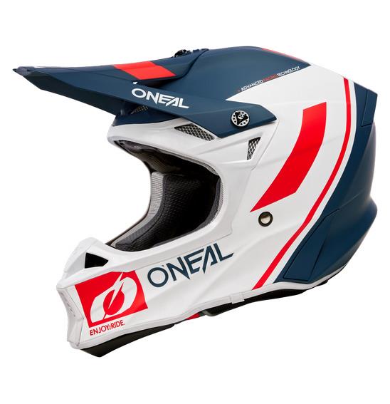 Oneal 10SRS Flow Motocross Helmet Blue/White/Red