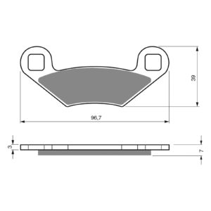 BRAKE PADS GOLDFREN OFFROAD RACING GF162 - K5 ( PR159 ) - Image 1