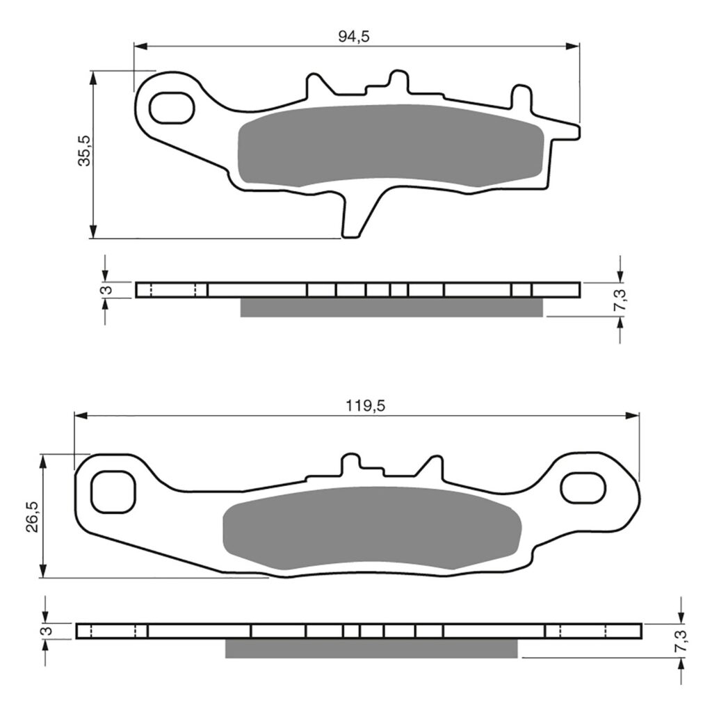 BRAKE PADS GOLDFREN OFFROAD RACING GF108 - K5 ( PR244 )