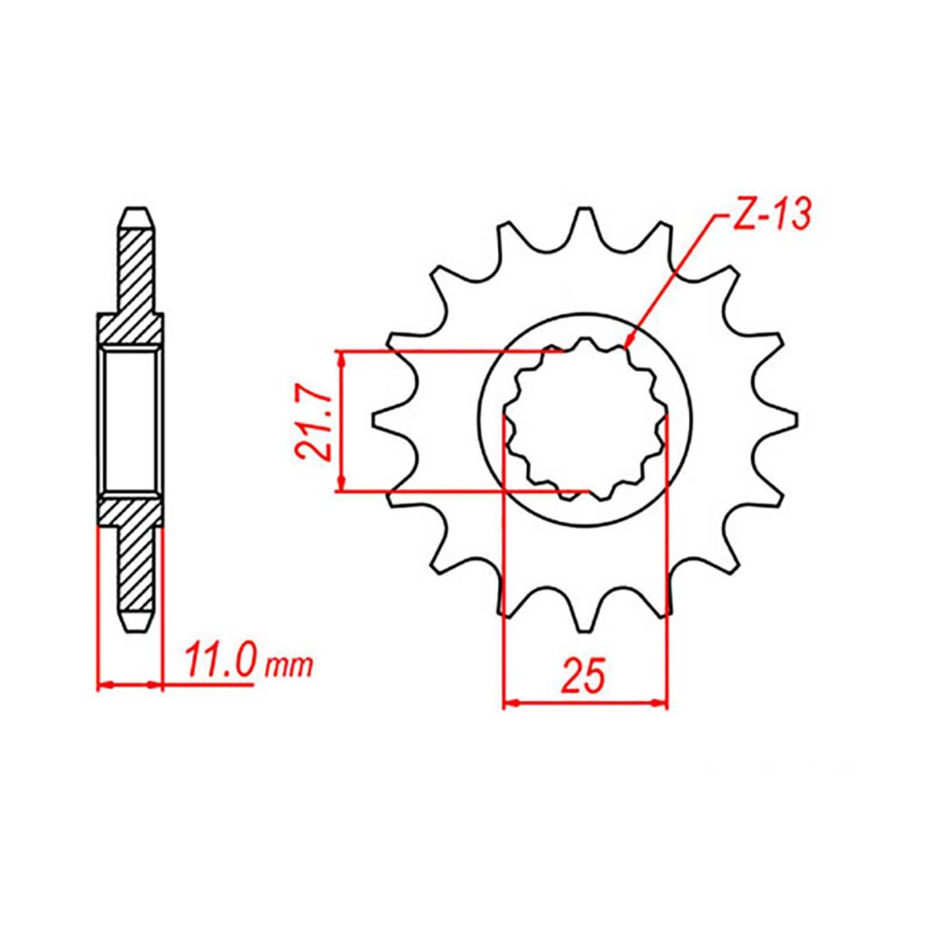 SPKT FRONT OE STEEL 1595 16T #520