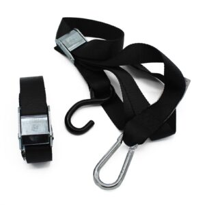 WHITES TIE DOWNS 1 1/2in x 6ft BLK/BLK - Image 2