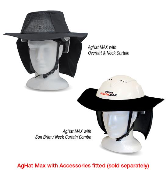 AgHat *Max* Brim/Neck Curtain Combo Black