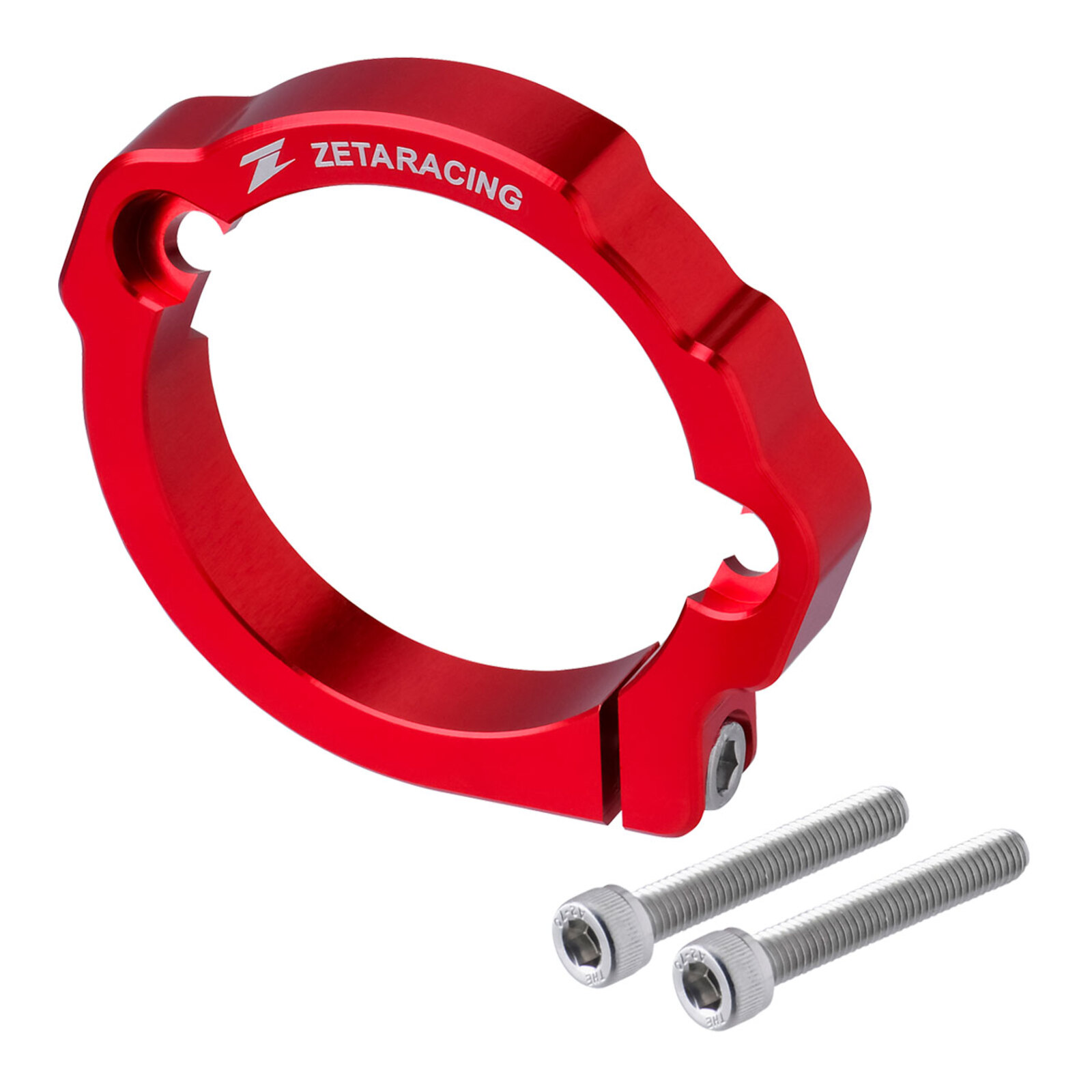 Zeta Exhaust Flange Guard KTM Husqvarna GasGas 2-Stroke - Red - Image 1