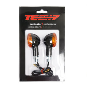 Micro oval indicators 60MM short E-mark amber lens - Image 1