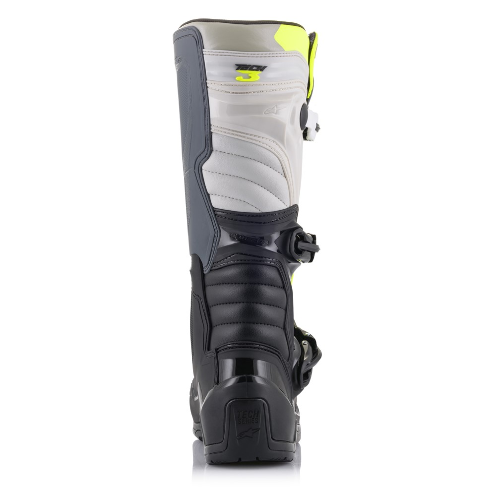 Alpinestars Tech-3 Motocross Boots Black/Cool Grey/Yellow Fluro