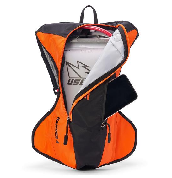 USWE Ranger Dirt Biking Hydration Pack Black / Orange 4L