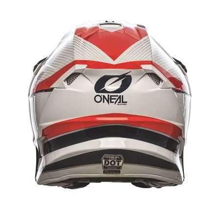 Motocross Helmet Oneal Sleek White/Black/Red