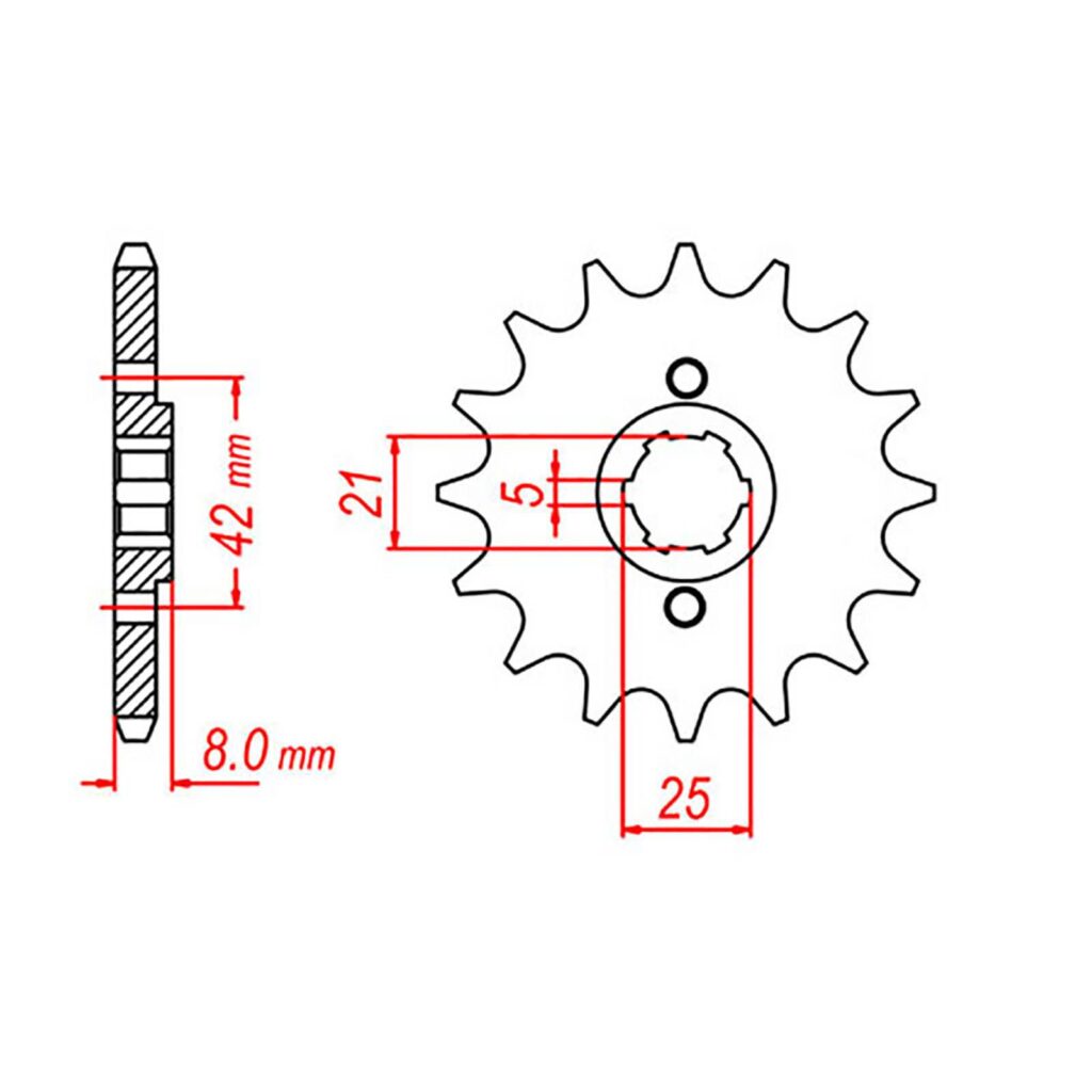 SPKT FRONT OE STEEL 575 15T #520