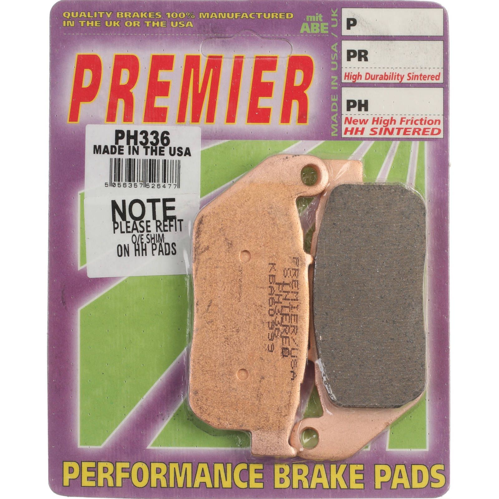 PREMIER BRAKE PADS HI-PERF SINT PH336 - HD - Image 1