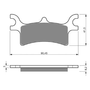 BRAKE PADS GOLDFREN OFFROAD RACING GF209 - K5 ( PR319 ) - Image 1