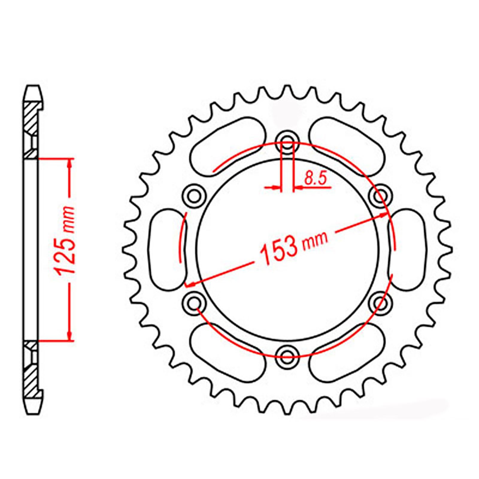 SPKT REAR OE STEEL 1258 54T #428 - Image 1