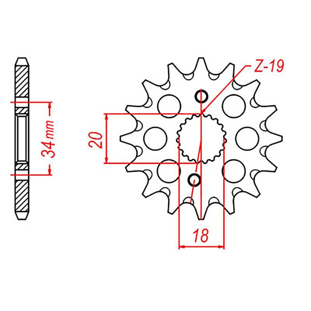 SPKT FRONT OE STEEL 1310 (428) 15T #428