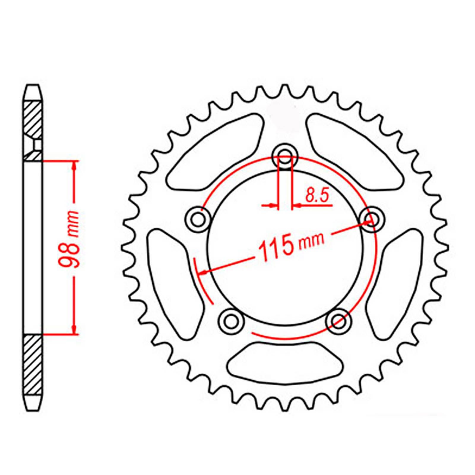 SPKT REAR OE STEEL 894 48T #420 - Image 1