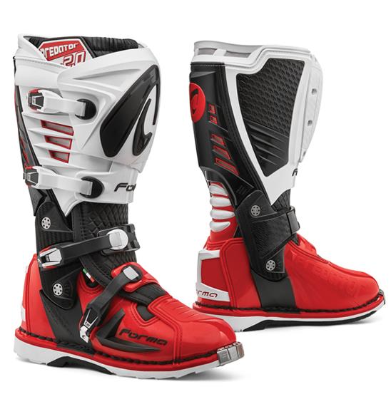 Forma Predator 2.0 Motocross Boots Black/White/Red