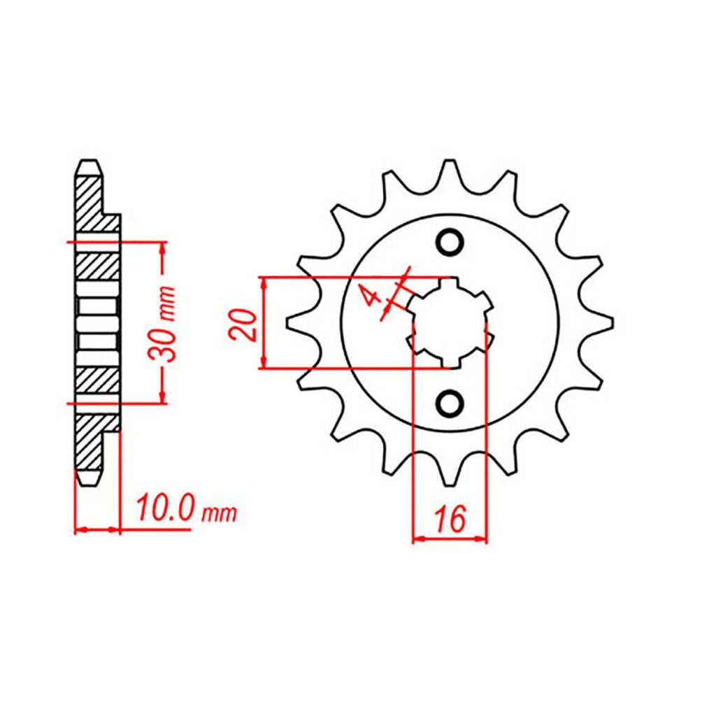 SPKT FRONT OE STEEL 711 14T #520