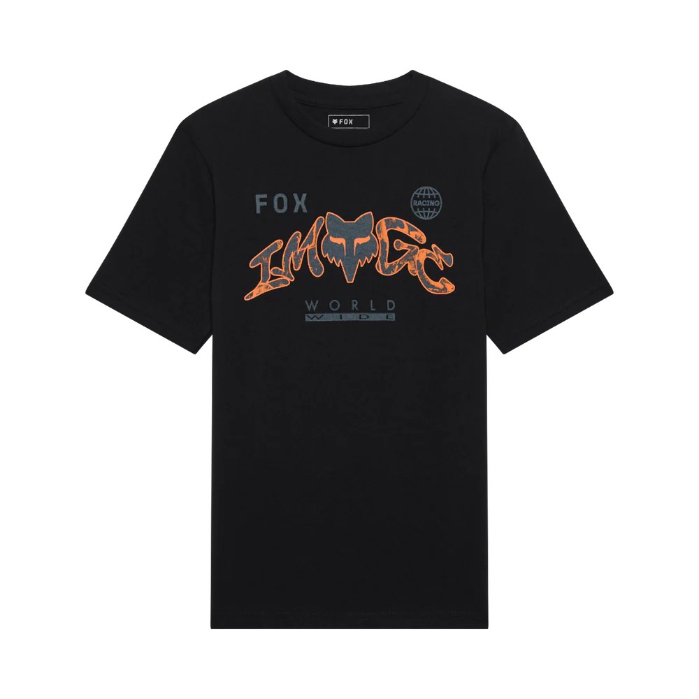 Fox Image Print Tee Youth Black