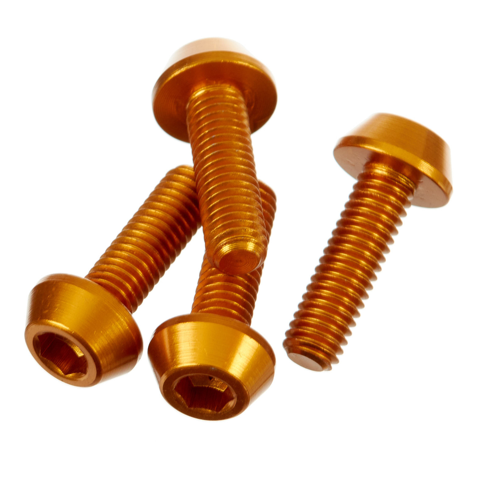 DRC ALUMINUM M6 TAPER BOLTS 20MM GOLD 4PCS - Image 2